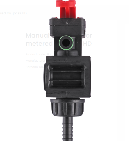Manual valve unit for metered by-pass HD