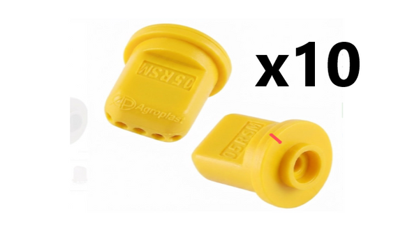 Five Hole Liquid Fertilizer Nozzle Yellow 02 (Pack of 10)