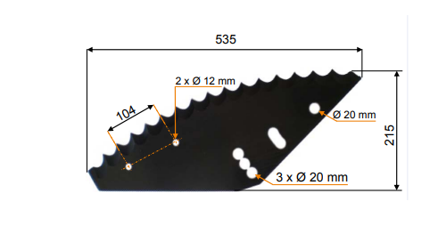 KVERNELAND DIET FEEDER KNIFE 1050622