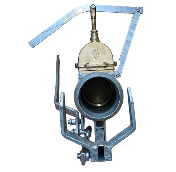 6" MZ Gate Valve With Handle Kit & Male Italian Quick Release (Suits Major Tanker)