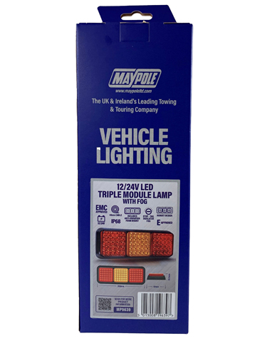 10-30V LED Triple Modular Lamp with Fog - Ifor Williams Replacement