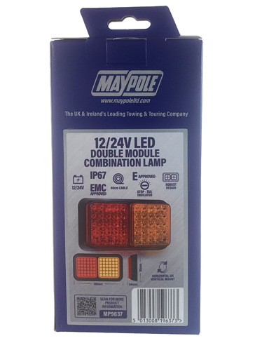 10-30V LED Double Module Lamp - Ifor Williams Replacement