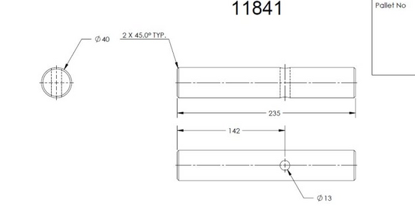NUGENT SHEAR GRAB MAIN BACK PIN