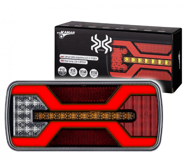 LED Rear Tail Light X-SPIDER 1 - L2425 (position, stop, reflector, turn signal, reversing light)