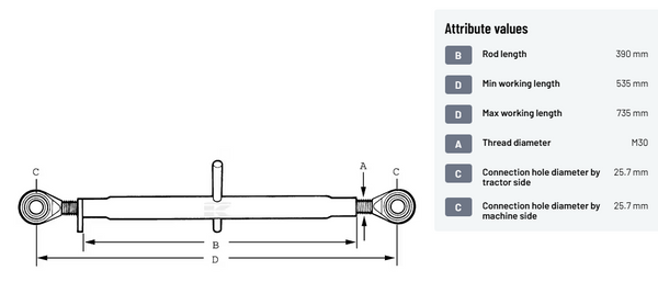 CAT 2-2 Toplink eye/eye 390, M30 TL3903022KR
