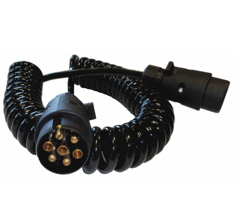 Electric spiral coil with 12V plastic plugs, 5m long