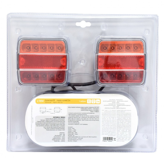 12-24V LED Magnetic Trailer/Implement Tail Light Set 7.5m 7 Pin Plug