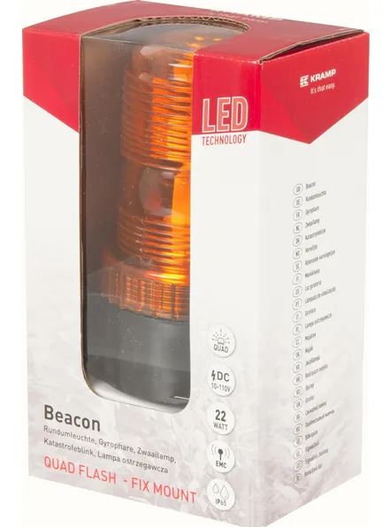 Beacon LED, 10-110V, bolt on (Forklift, Slurry Tanker etc.)