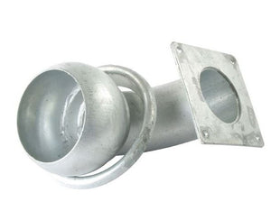 Italian 6" male connection. + square flange 90°