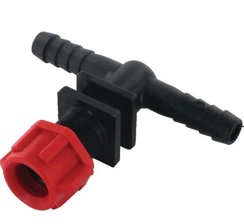 Arag T nozzle holder assembly with hosetail and 1 nozzle holder (treaded cap)