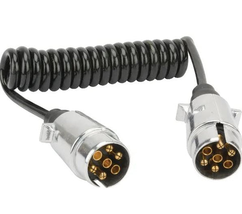Spiral Cable 7 Pin Male/Male 1.75M