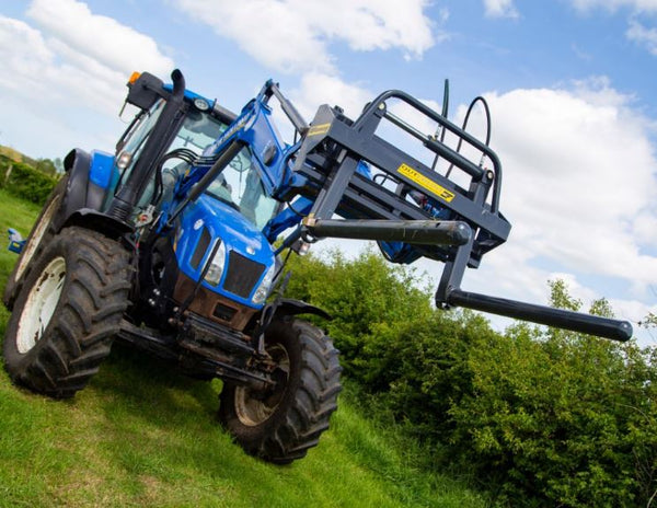 Fleming Round Bale Stacker With JCB Tool Carrier Brackets