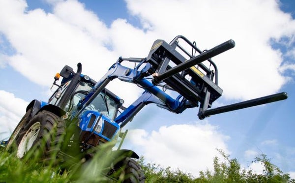 Fleming Round Bale Stacker With JCB Tool Carrier Brackets