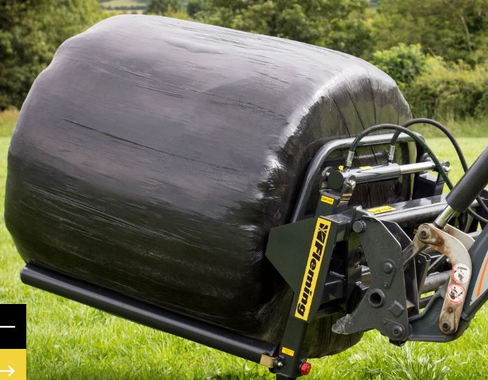 Jcb Stacker Machine Fleming Round Bale Stacker With JCB Tool Carrier Brackets – GK Agri Parts