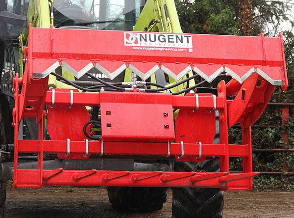 NUGENT BALE SHEAR WITH WRAP CATCHER WITH MANITOU BRACKETS