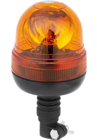 Rotating beacon Halogen, 55W, 12V, amber, flexible pole mount, Ø 127mm x240mm, gopart