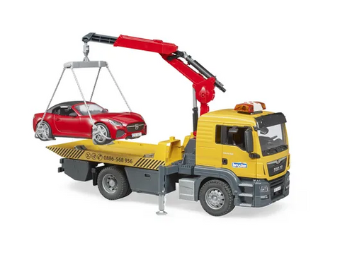 MAN TGS tow truck with Bruder roadster and L+S Module