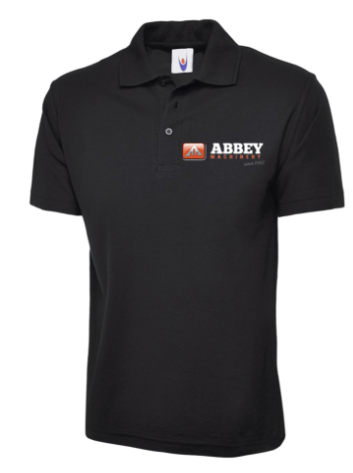 Abbey Machinery Polo Shirt Black size small