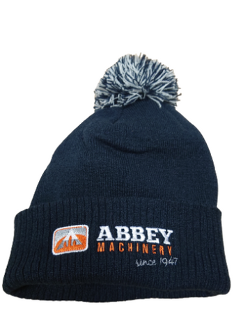 Abbey Machinery Beanie hat Navy with Navy/grey ball