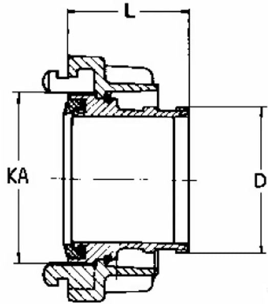 Storz coupling 100 x hose end 100mm (pawl 115mm) ( 4 Inch)