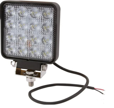Work light LED, 25W, 3040lm, square, 10/30V, 108x48x108mm, Flood, 16 LED's