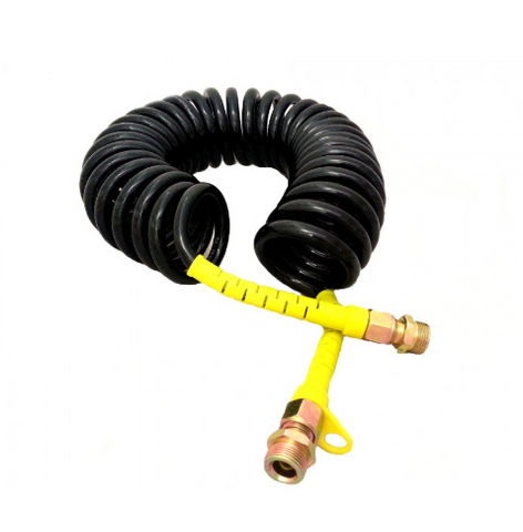 Pneumatic coil M22 yellow Polyurethan 7.5m For Air Brakes