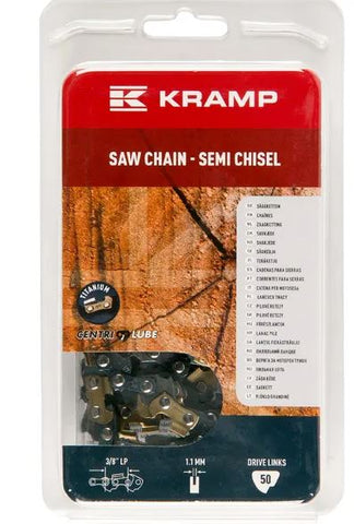 Saw chain 3/8" 1.1mm 50 DL semi chisel Kramp Hobby gasoline chainsaws / Electrical chainsaws