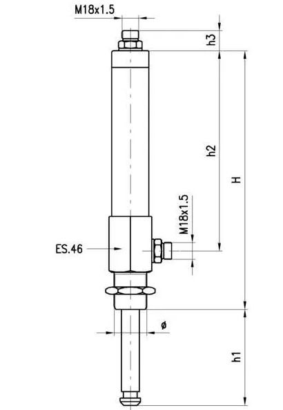 MZ  double acting Ram for 4"-5"-6" valve - 6003055DW