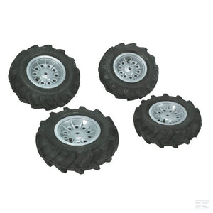 Set of pneumatic wheels (4 pcs.) silver for x trac