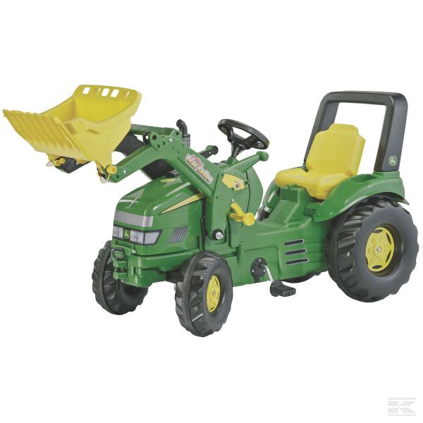 JD X Trac with front loader ride on tractor
